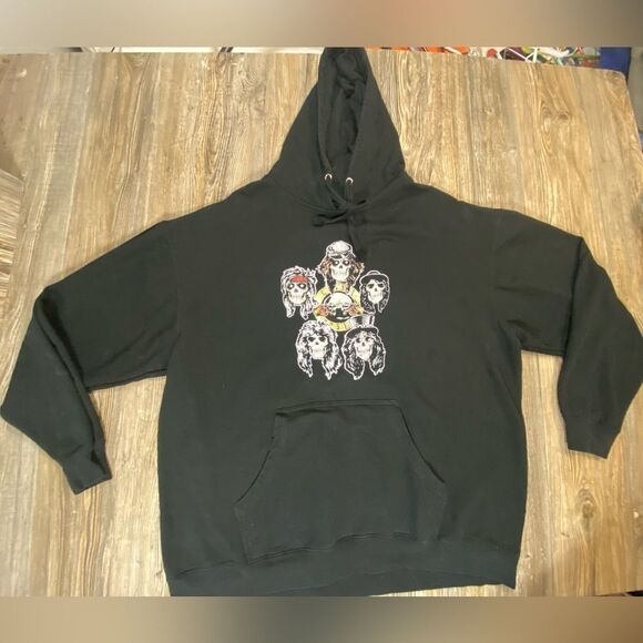 Guns N' Roses: Appetite For Destruction Hooded Sweatshirt 2XL Black 31” X  28.5” - Picture 1 of 7